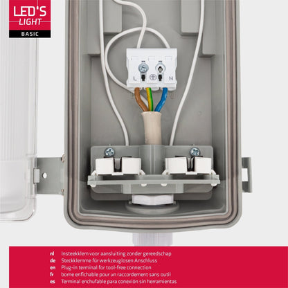 Proventa LED TL dubbel armaturen met 16 lampen 120 cm - Koud wit licht 6500 K - Voordeelverpakking - 8 stuks