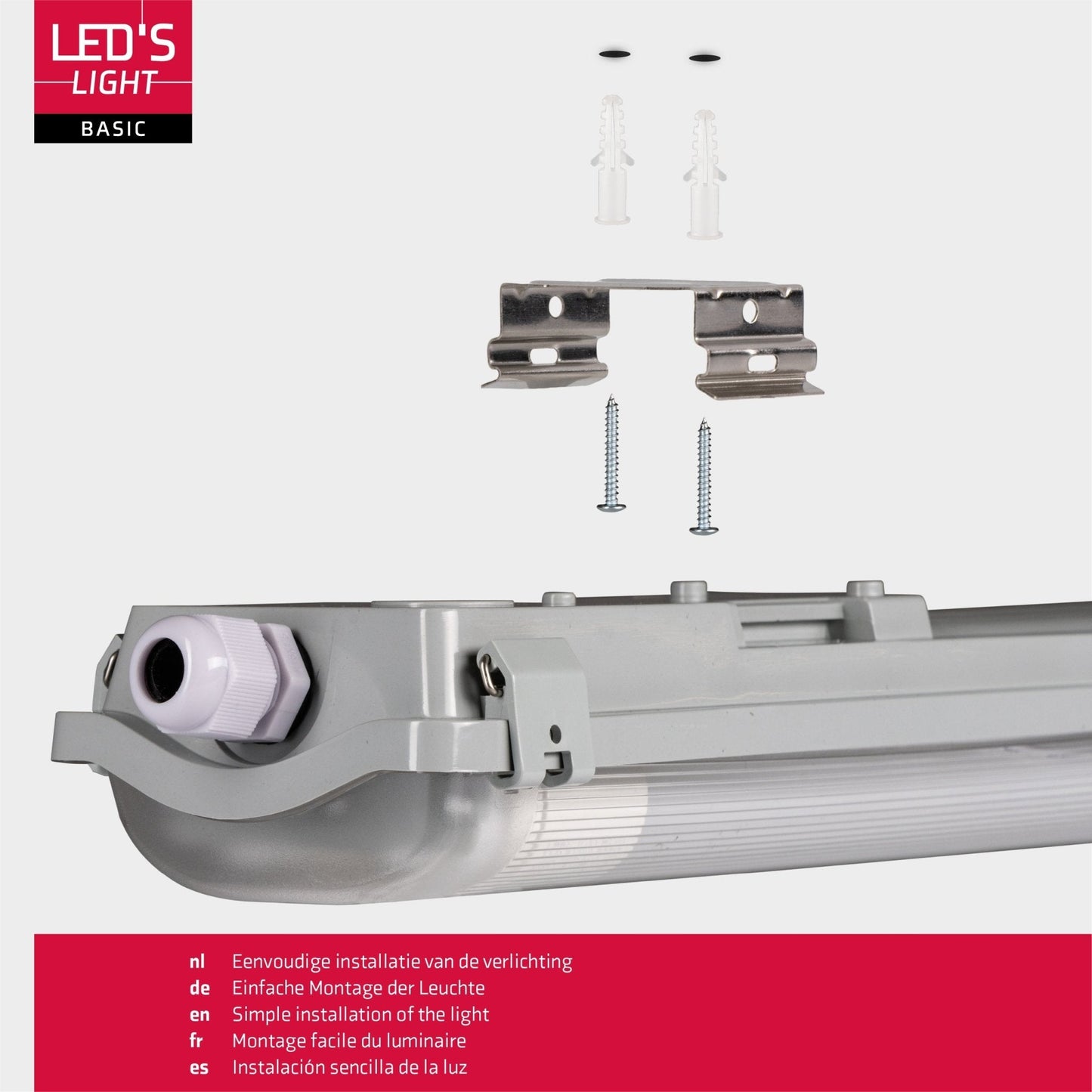 Comnox - Proventa LED TL dubbel armaturen set - Voordeelverpakking - 16 lampen 6500K