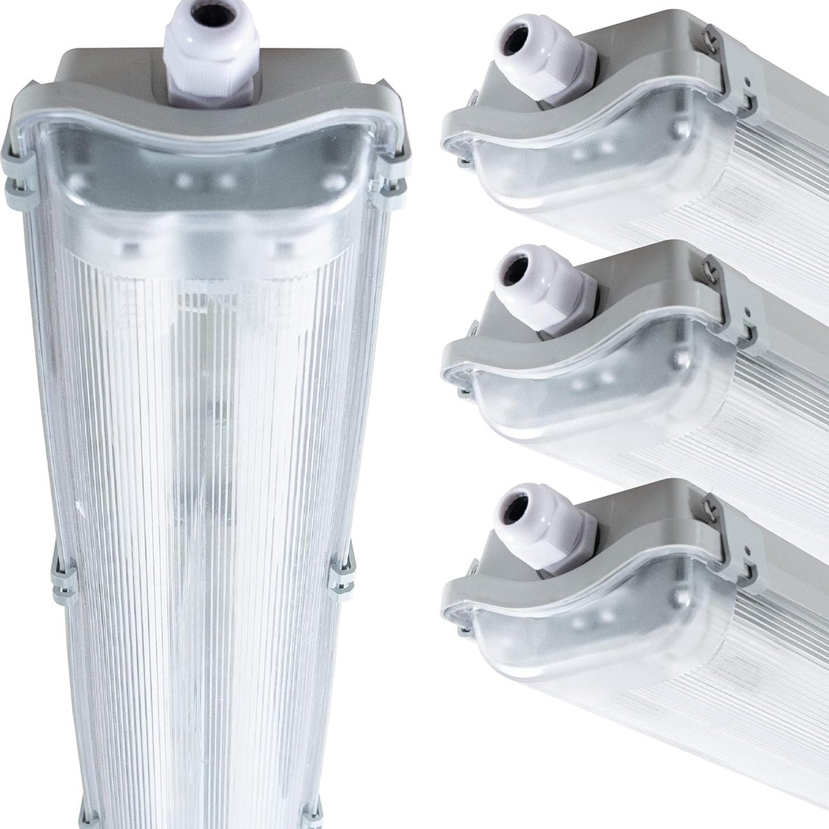 Comnox - Proventa LED TL dubbel armaturen set - Krachtige verlichting voor werkplaats en magazijn - 4 stuks