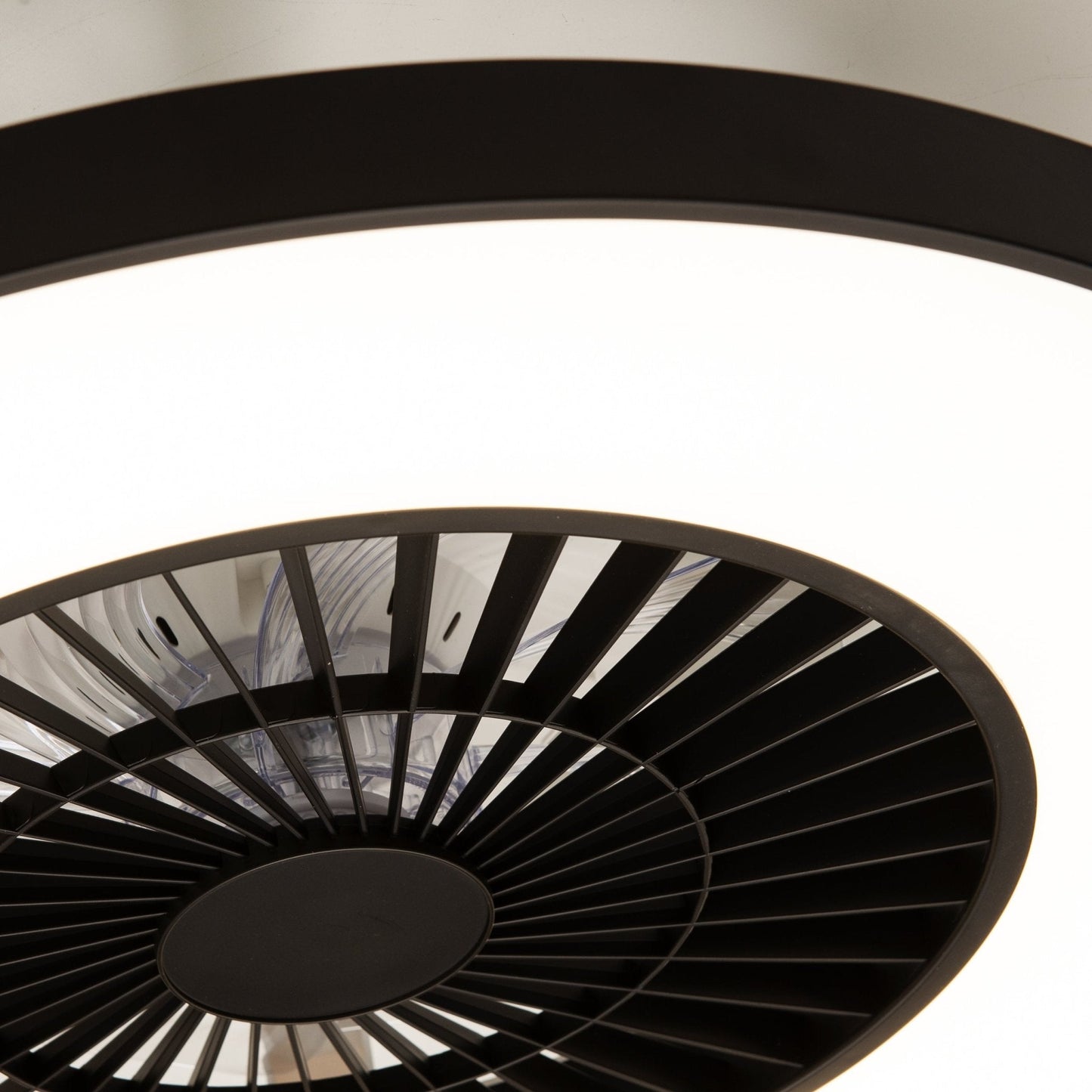 Proventa Premium Plafondventilator met lamp 60 cm - Zomer- en winterstand met afstandsbediening - Zwart