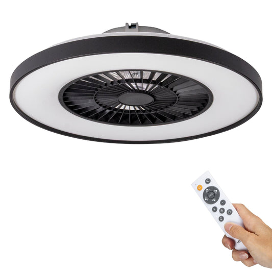 Comnox - Proventa Premium Plafondventilator - Verlichting en Koeling in één - 60 cm Zwart