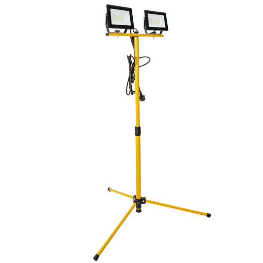 Comnox - ProWork DUO Tripod LED werklampen op statief - Krachtige, duurzame verlichting - 6370 lm - 60 W - In hoogte verstelbaar - IP54 - lichtgewicht