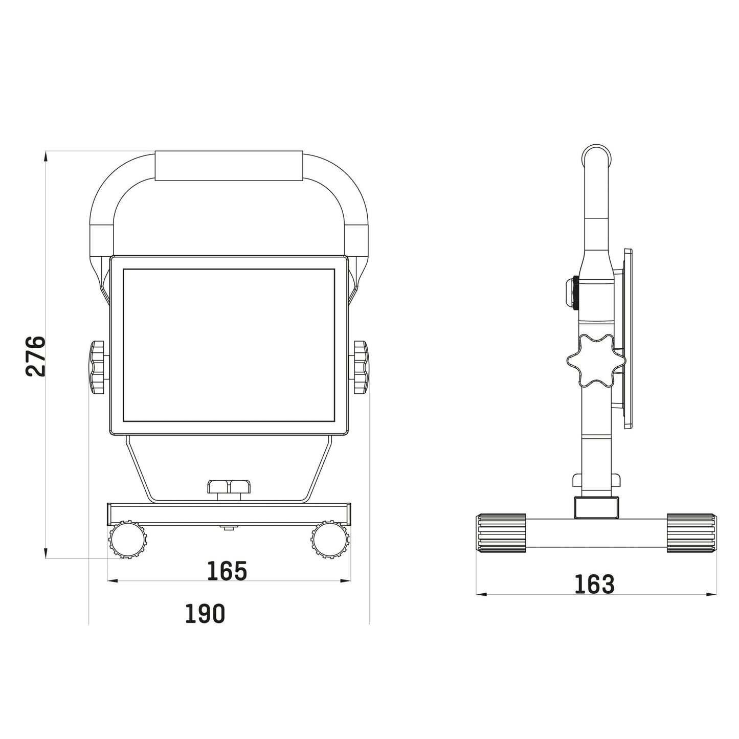 LED's Work 30W LED Werklamp Bouwlamp - Inklapbaar & Draaibaar - Stof- en waterbestendig - 2550 lm