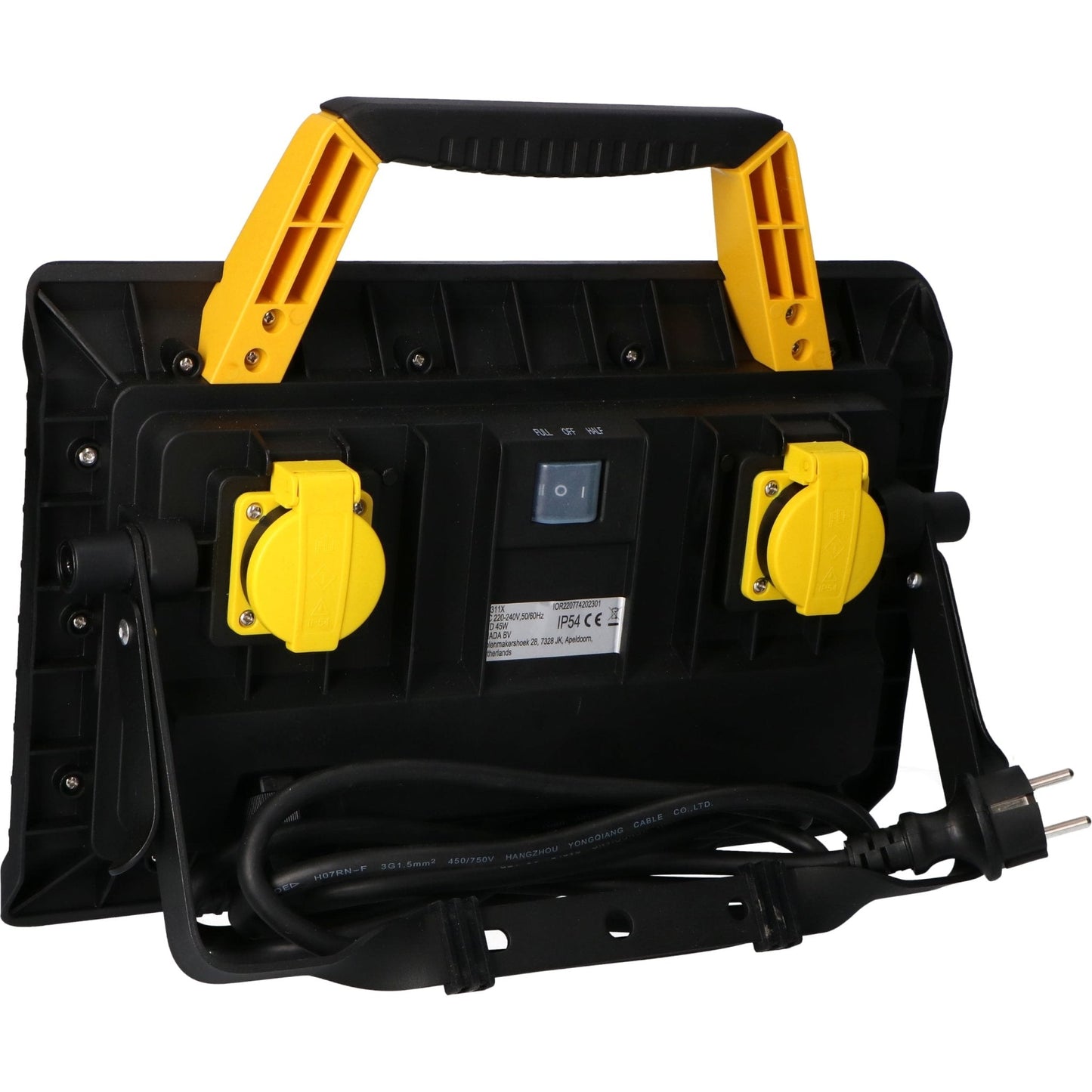 LED's Work Bouwlamp 5000 - 2 extra stopcontacten - 3 meter snoer - IP54 water- en stofbestendig