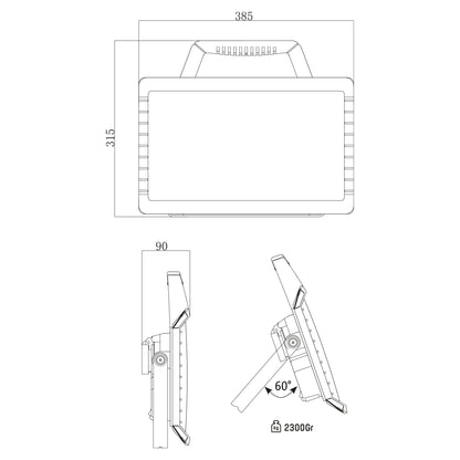 LED's Work Bouwlamp 5000 - 2 extra stopcontacten - 3 meter snoer - IP54 water- en stofbestendig
