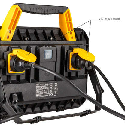 LED's Work Bouwlamp 5000 - 2 extra stopcontacten - 3 meter snoer - IP54 water- en stofbestendig