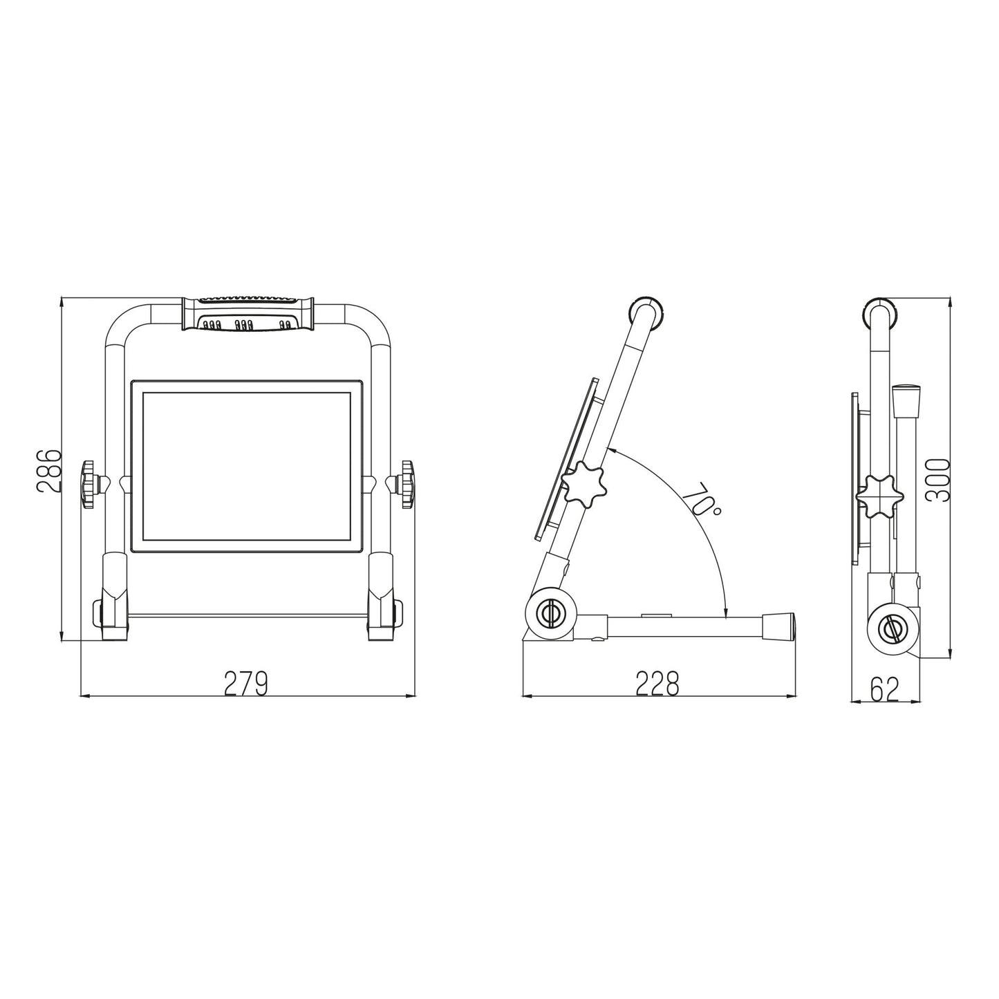 LED's Work Werklamp 4250 - 3 meter snoer - Olie- en zuurbestendige kabel - IP65 waterdicht - 50W