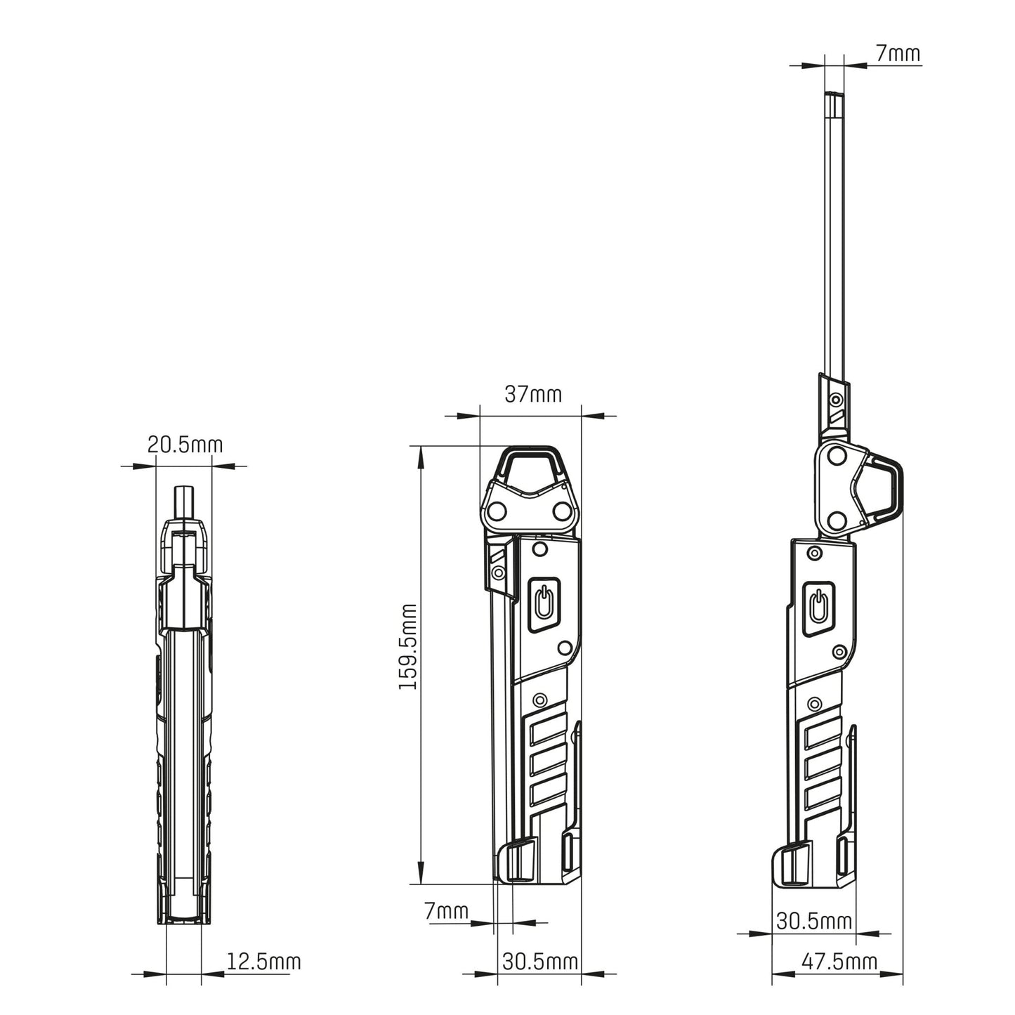 Comnox - LED's Work 300 - Oplaadbare inspectielamp - Inklapbaar met magneet