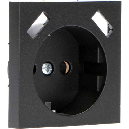 Reflex Inlegplaat voor wandcontactdoos met 2 USB - Zwart