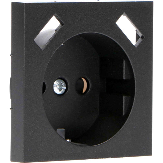 Reflex Inlegplaat voor wandcontactdoos met 2 USB - Zwart