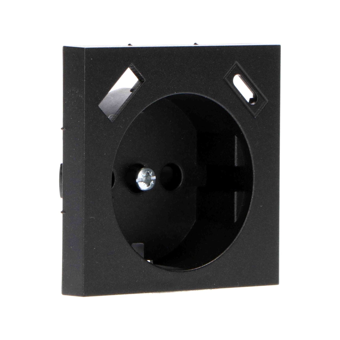 Reflex Inlegplaat voor wandcontactdoos met USB-C & USB - Zwart