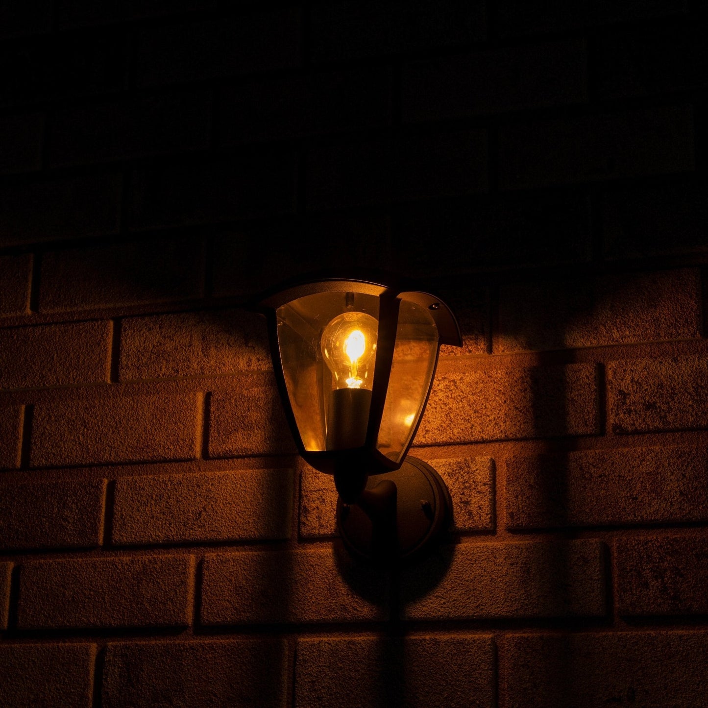 Retro LED Wandlamp met E27 fitting - Jesi - IP44 - Zwart