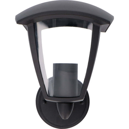 Retro LED Wandlamp met E27 fitting - Jesi - IP44 - Zwart