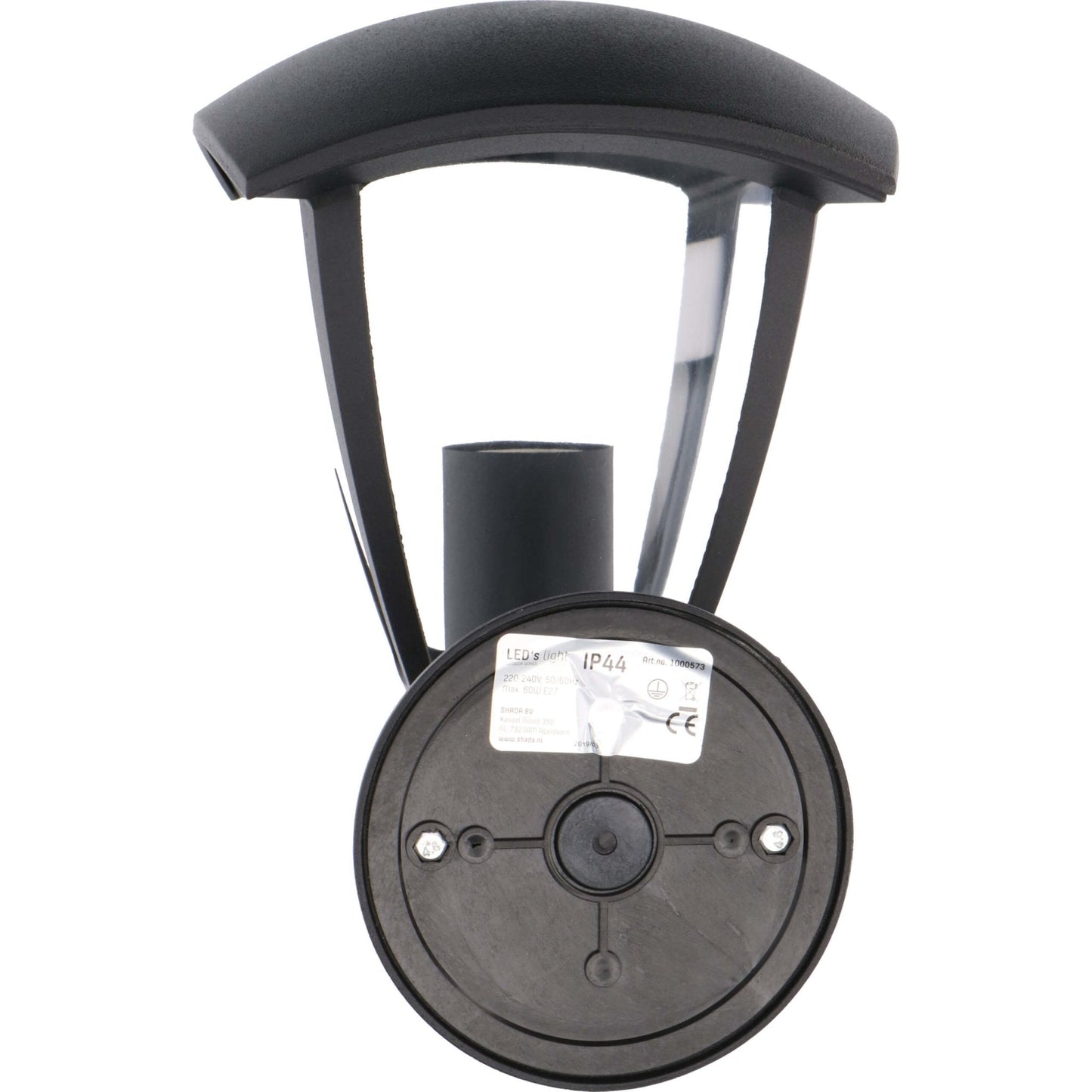 Retro LED Wandlamp met E27 fitting - Jesi - IP44 - Zwart