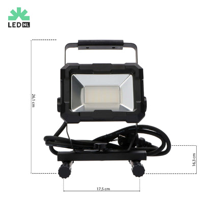 LED's Work Werklamp 2400 - Robuuste behuizing - Extra sterk snoer 150 cm - IP65 waterdicht - 30W