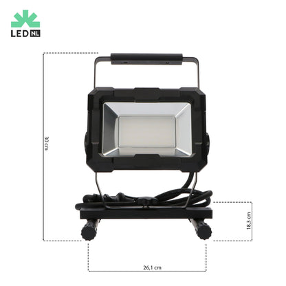 Comnox - LED's Work Werklamp 4000 - Hoge lichtopbrengst - Energiezuinig - 50W - IP65 - 216x183x300mm