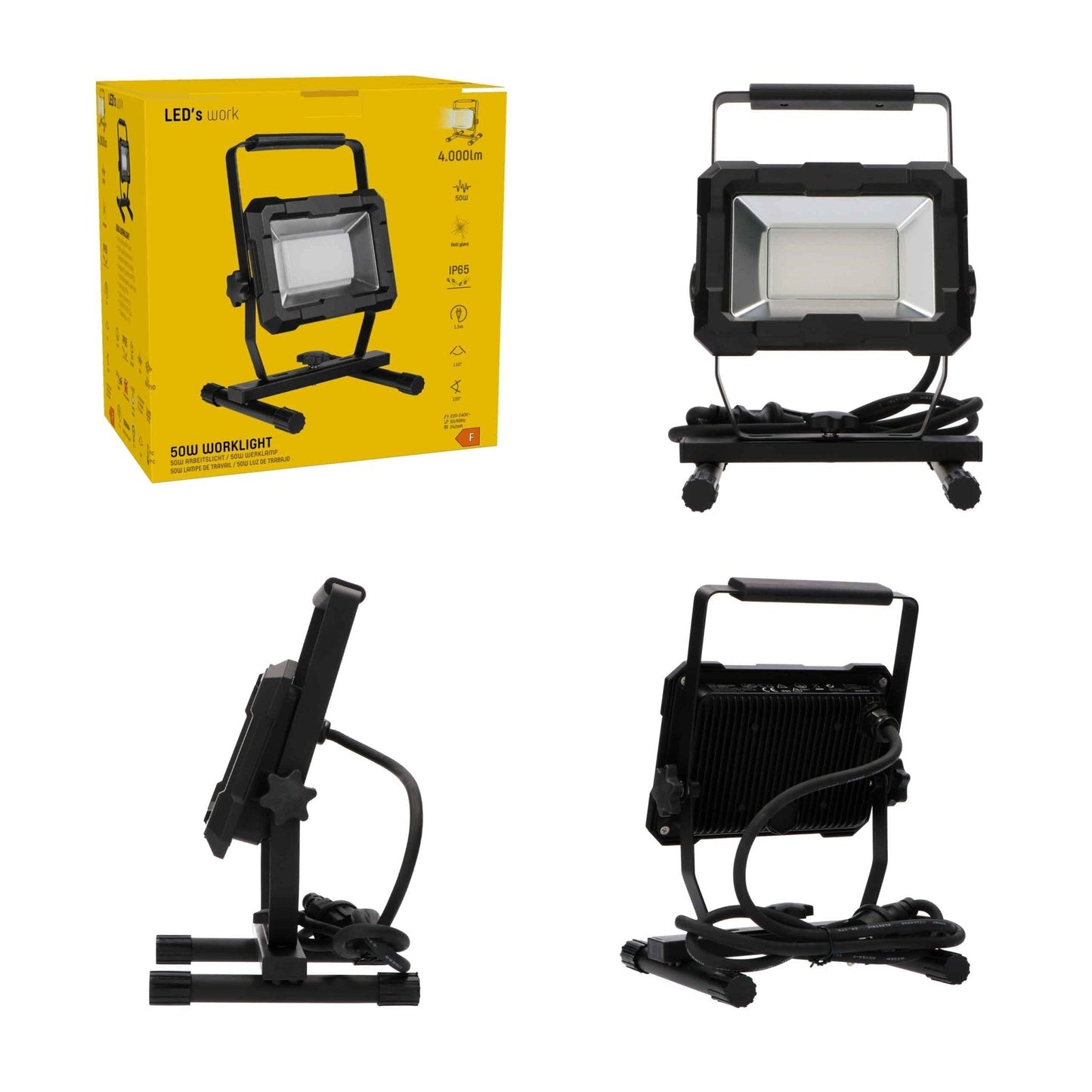 Comnox - LED's Work Werklamp 4000 - Hoge lichtopbrengst - Energiezuinig - 50W - IP65 - 216x183x300mm