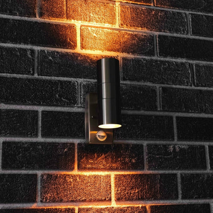 Comnox - LED Buitenlamp met Bewegingssensor - Automatische verlichtingsoplossing voor buiten - Energiezuinig - IP44 spatwaterdicht - RVS - Zilver