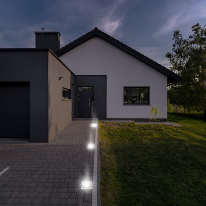 LED's Light RVS LED Grondspot inbouw vierkant - Voor oprit en tuin - IP67 waterdicht - Zilver