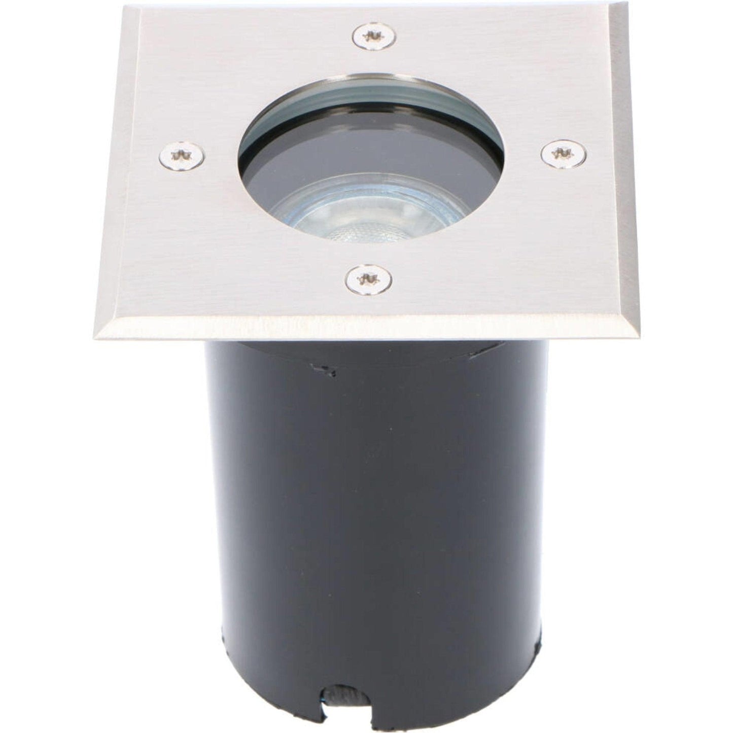 Comnox - LED's Light RVS LED Grondspot inbouw vierkant - Waterdicht IP67 - Duurzaam voor buiten - Afmetingen 10,8x10,8x13,5 cm - Zilver