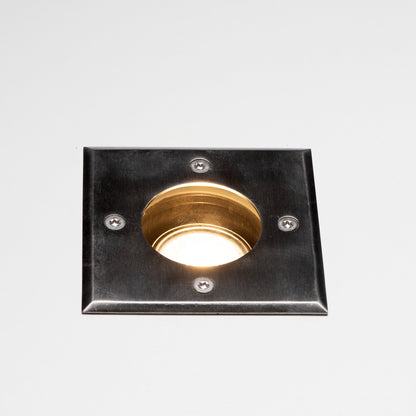 Comnox - LED's Light RVS LED Grondspot inbouw vierkant - Waterdicht IP67 - Duurzaam voor buiten - Afmetingen 10,8x10,8x13,5 cm - Zilver