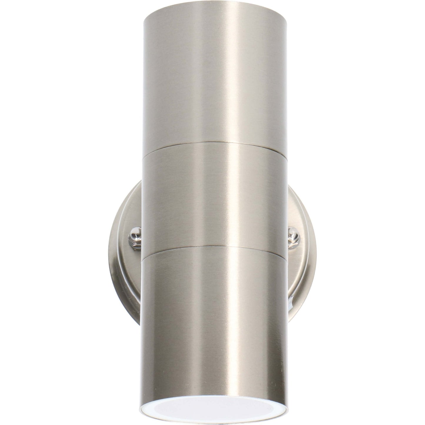 LED's Light RVS LED Muurlamp Buiten - Spot met 2 x GU10 fitting - Model Catania - IP44 - Zilver