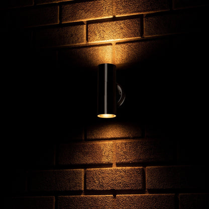 LED's Light RVS LED Muurlamp Buiten - Spot met 2 x GU10 fitting - Model Catania - IP44 - Zilver