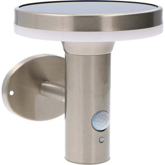 Comnox - LongLife Solar series - RVS Solar LED Buitenlamp - Draadloos met bewegingssensor - Zilver