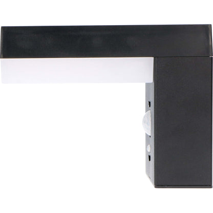 LED's Light RVS Solar LED Muurlamp met Bewegingssensor - Draadloos - Vierkant - 3 standen - Zwart