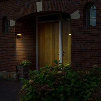 LED's Light RVS Solar LED Muurlamp met Bewegingssensor - Draadloos - Vierkant - 3 standen - Zwart