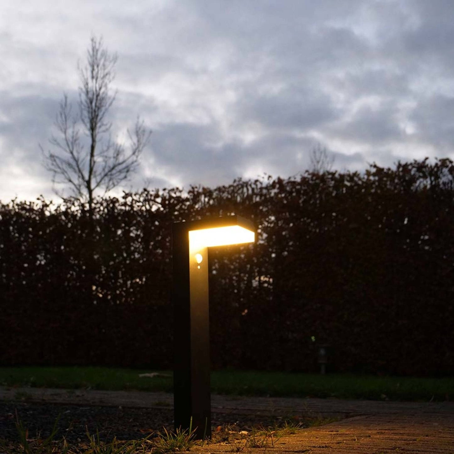 LED's Light RVS Solar LED Tuinlamp Paallamp met Bewegingssensor - Draadloos - 3 standen - Zwart