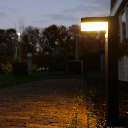 LED's Light RVS Solar LED Tuinlamp Paallamp met Bewegingssensor - Draadloos - 3 standen - Zwart
