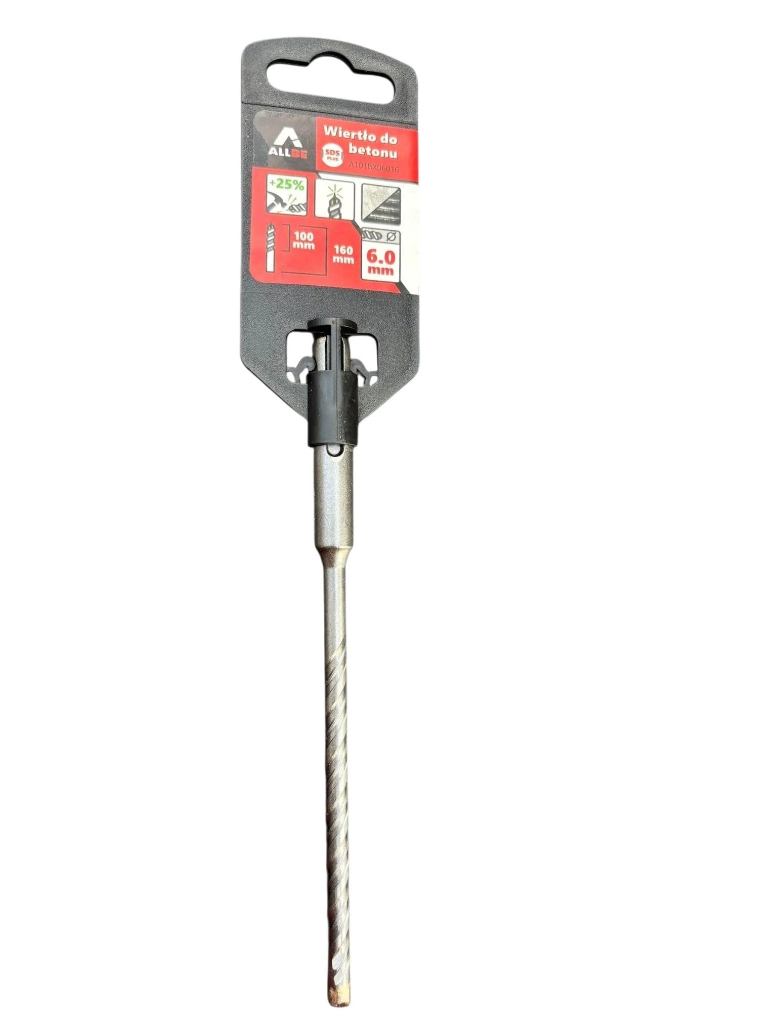 Grote, zilverkleurige boormachinebit met schroefdraad en tanden voor steen en beton. Geschikt voor professionele boormachines en DIY-projecten waar krachtige boring nodig is.