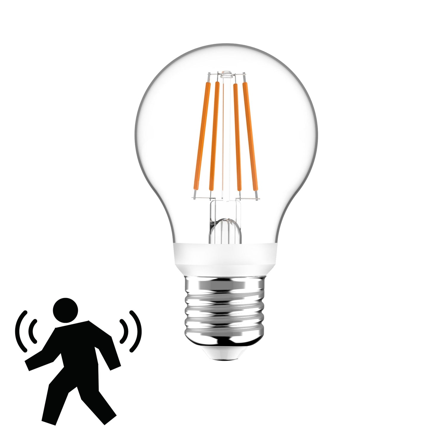 Sensor LED Lamp E27 met bewegingssensor en daglichtsensor - 3 meter bereik - Warm wit