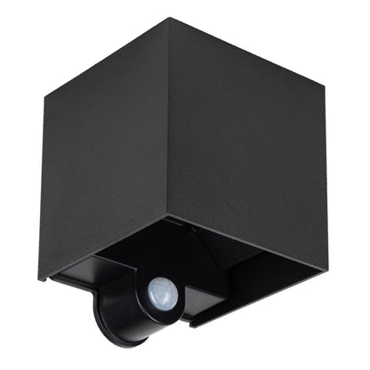 Lumo Qube Sensor Wandlamp Buitenlamp met lichtbron - 380lm 1800K - Zwart