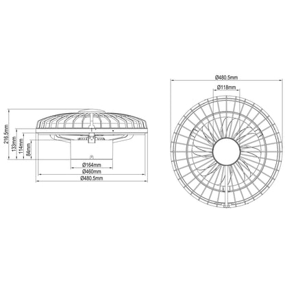 LED's Light Plafondlamp met LED verlichting en ventilator - Dimbaar en instelbare kleurtemperatuur – Incl. afstandsbediening