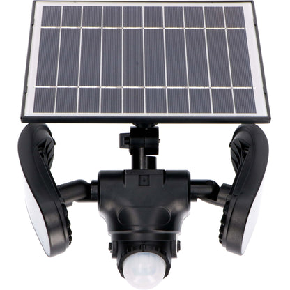 LED's Light Solar LED Buitenlamp met Bewegingssensor - 2 lichts - Automatisch aan/uit - Afneembaar paneel - Zwart