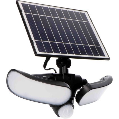 LED's Light Solar LED Buitenlamp met Bewegingssensor - 2 lichts - Automatisch aan/uit - Afneembaar paneel - Zwart