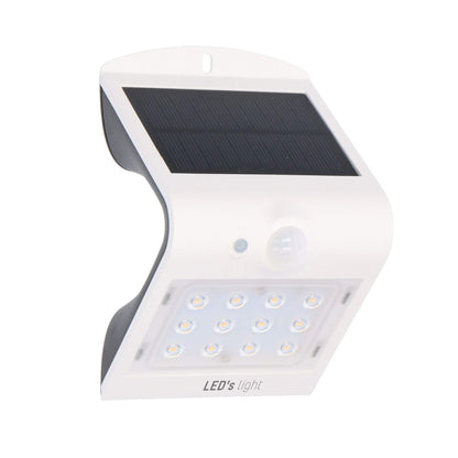LED's Light Solar LED Wandlamp met Bewegingssensor 220 - 3 lichtstanden - Automatisch aan/uit - Wit