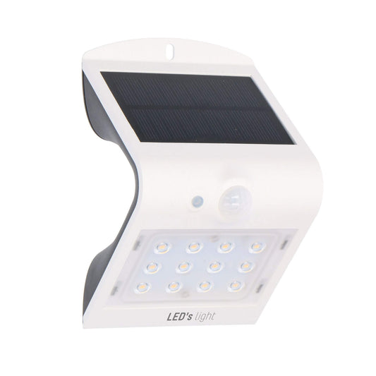 LED's Light Solar LED Wandlamp met Bewegingssensor 220 - 3 lichtstanden - Automatisch aan/uit - Wit