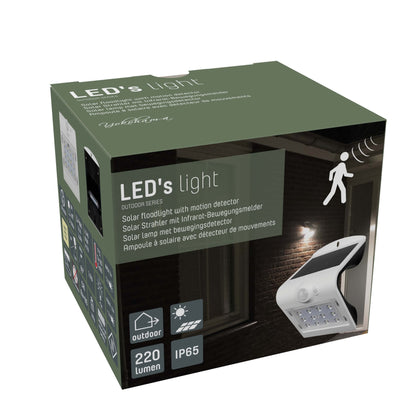 LED's Light Solar LED Wandlamp met Bewegingssensor 220 - 3 lichtstanden - Automatisch aan/uit - Wit