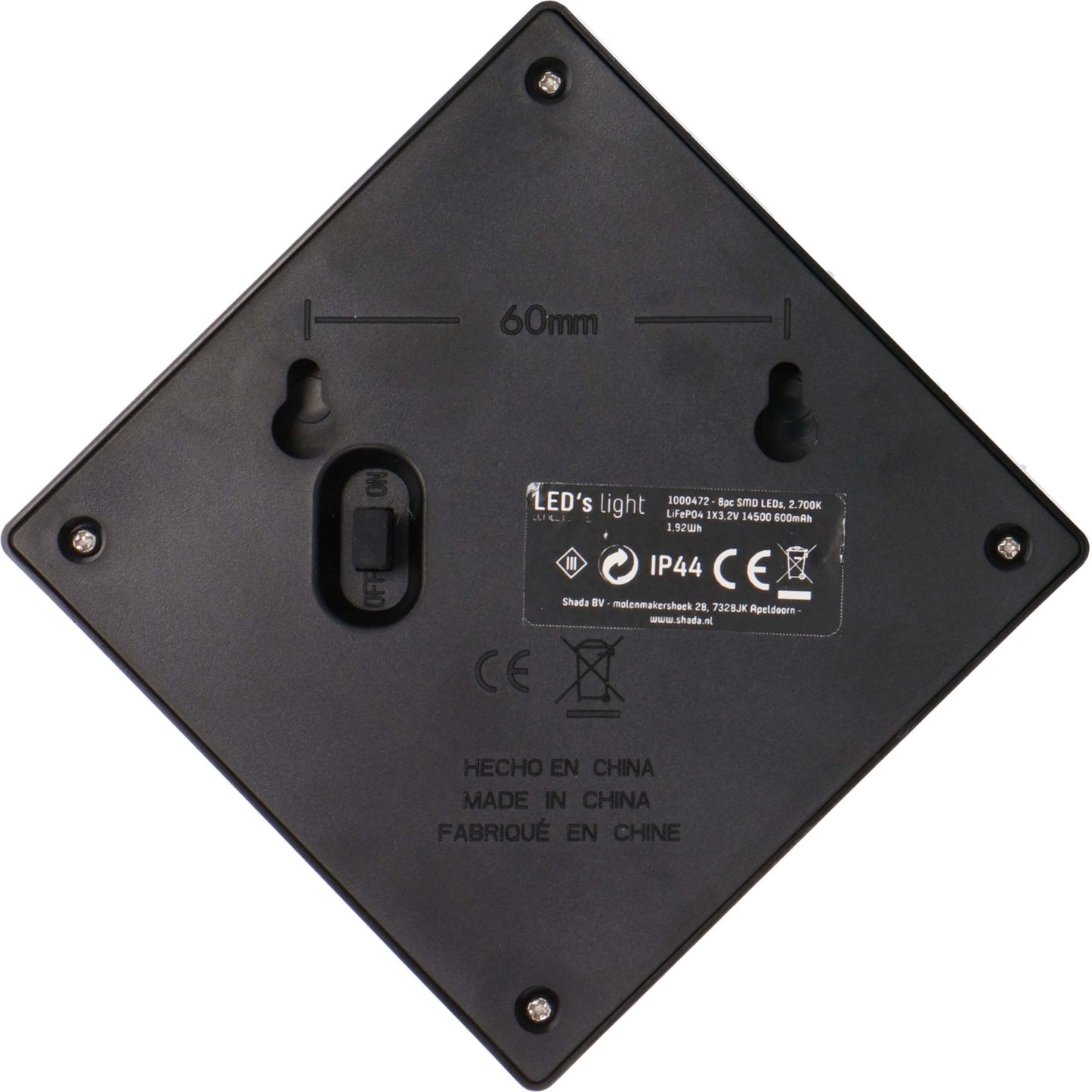 LED's Light Solar LED Buitenlamp met Bewegingssensor - Draadloos op zonne-energie - Zwart - IP44