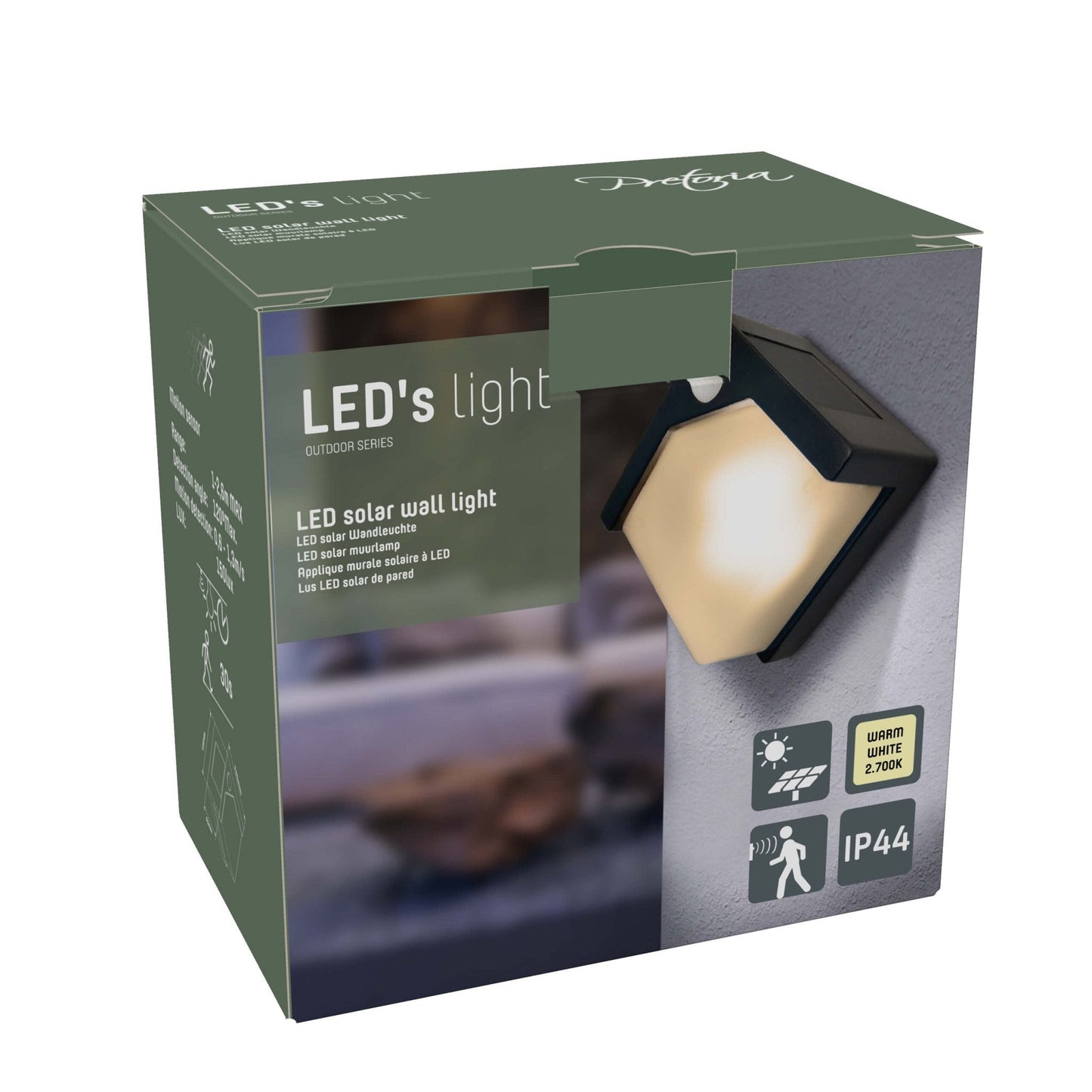 LED's Light Solar LED Buitenlamp met Bewegingssensor - Draadloos op zonne-energie - Zwart - IP44