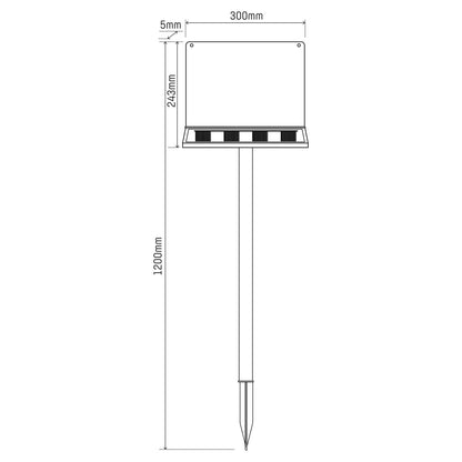 LED's Light Solar LED Display Schrijfbord Buiten - Draadloos op zonne-energie - Incl. Stift