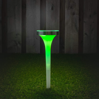 Solar LED Prikspot met sensor - Warm wit + RGB - Auto aan/uit - Tours - 32 cm