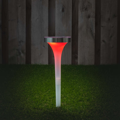 Solar LED Prikspot met sensor - Warm wit + RGB - Auto aan/uit - Tours - 32 cm
