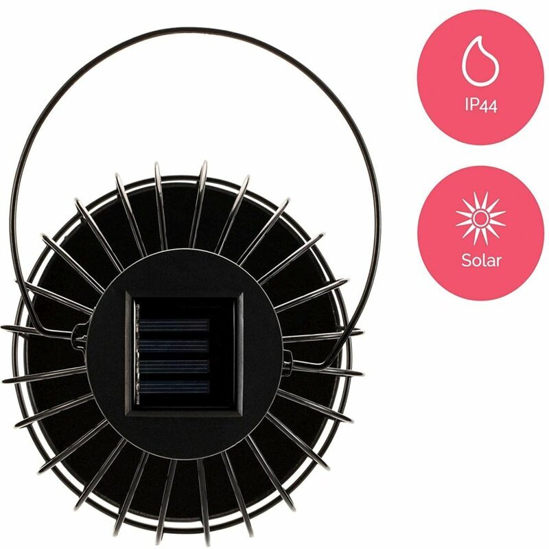 Solar LED Tafellampen op zonne-energie met sensor - Automatisch aan/uit - Zwart