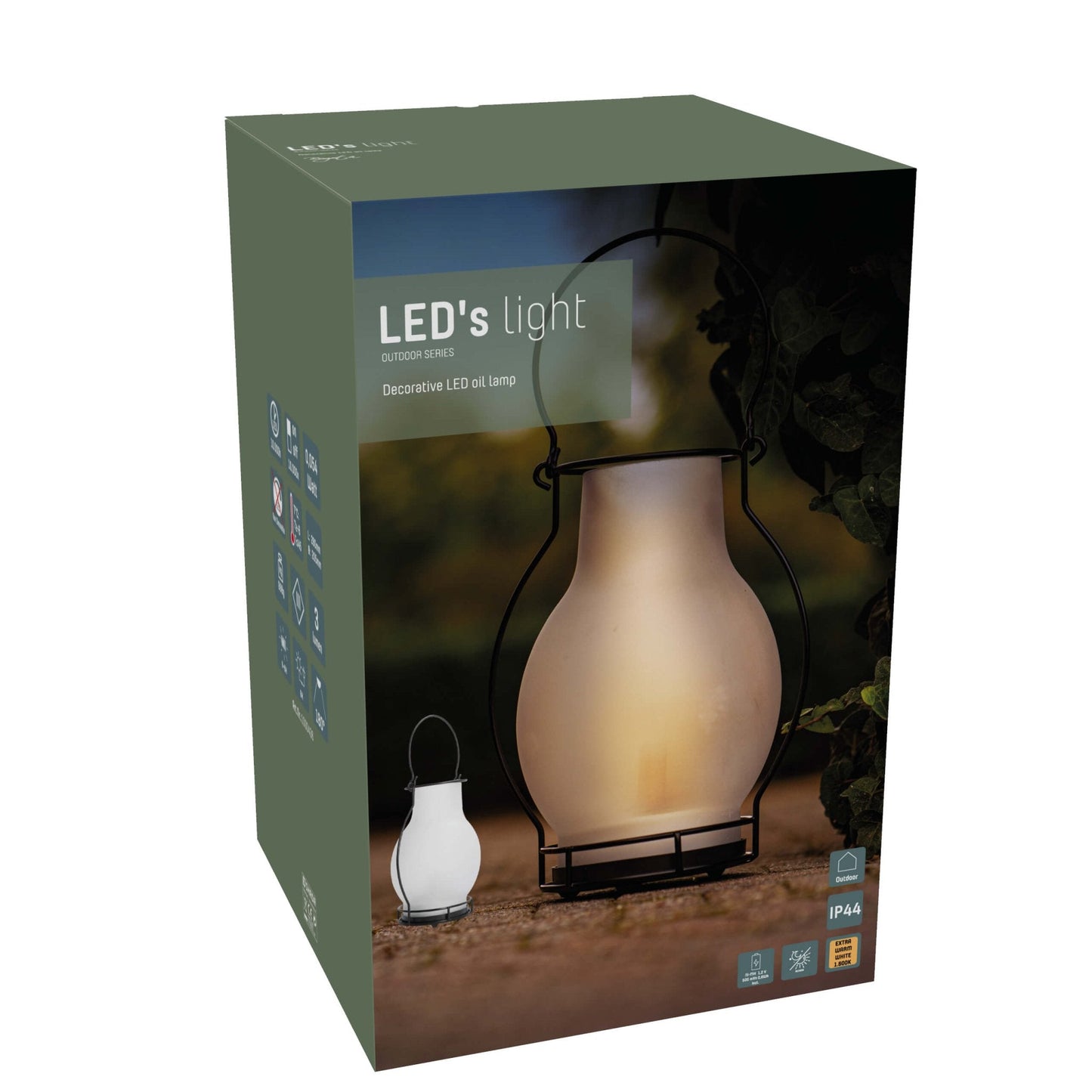 Solar Olielamp op zonne-energie met sensor - Automatisch aan/uit - Draadloos - 28 cm