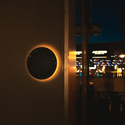 LED's Light Solar Wandklok voor Buiten - Draadloos op zonne-energie - Automatisch aan/uit - 22 cm