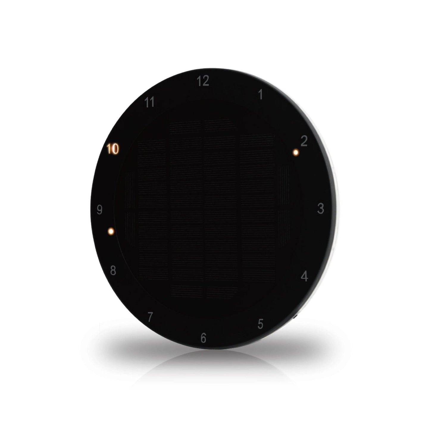 LED's Light Solar Wandklok voor Buiten - Draadloos op zonne-energie - Automatisch aan/uit - 22 cm